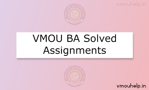 VMOU BA Solved Assignment 2023 डाउनलोड करें {Updated}