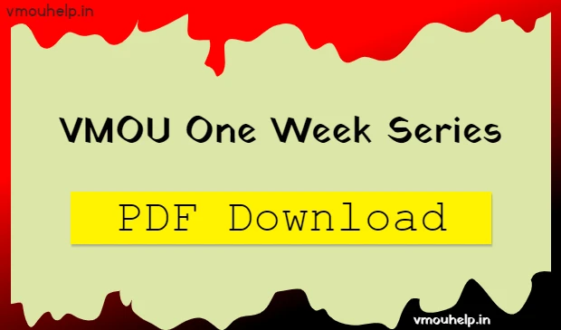 vmou one week series pdf download