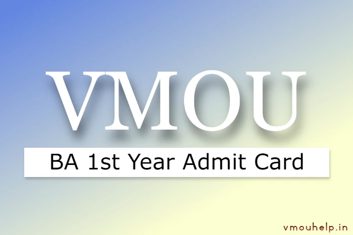 vmou ba 1st year admit card 2023