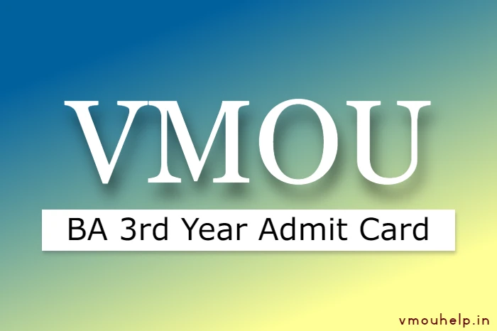vmou ba 3rd year admit card 2023