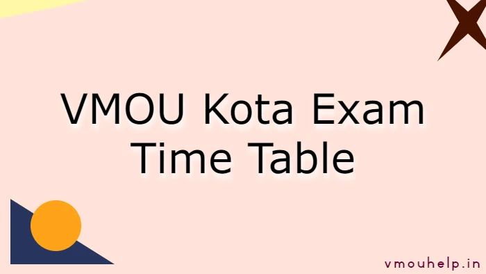 vmou time table 2023, vmou exam date 2023